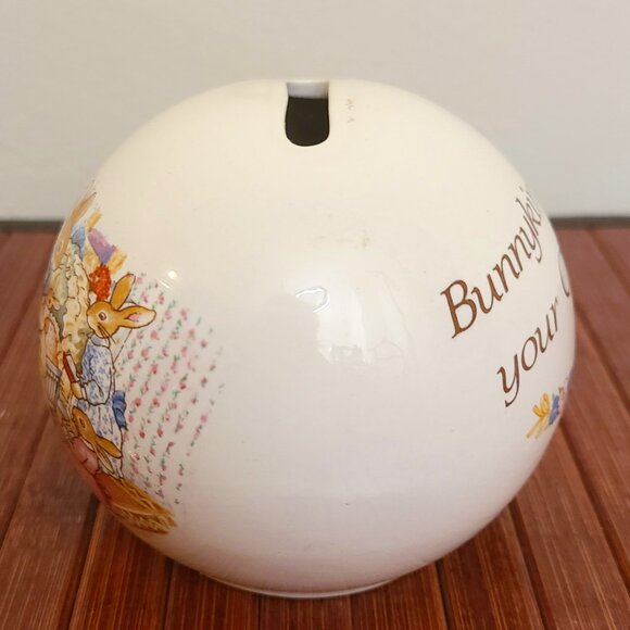 Vintage Royal Doulton Bunnykins Ceramic Piggy Bank Celebrate Your Christ… - Picture 5 of 7